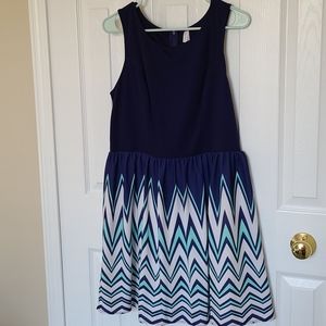 Navy Chevron dress